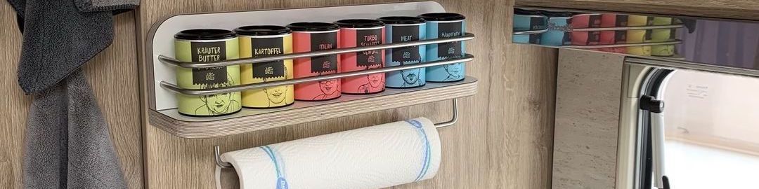 Magnet Regale als Ablageboards, Küchenrollenhalter oder Gewürzregale