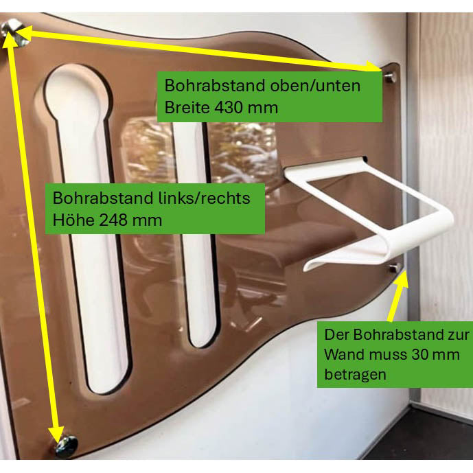 Motorhome shelf instead of capsule holder for Bürstner