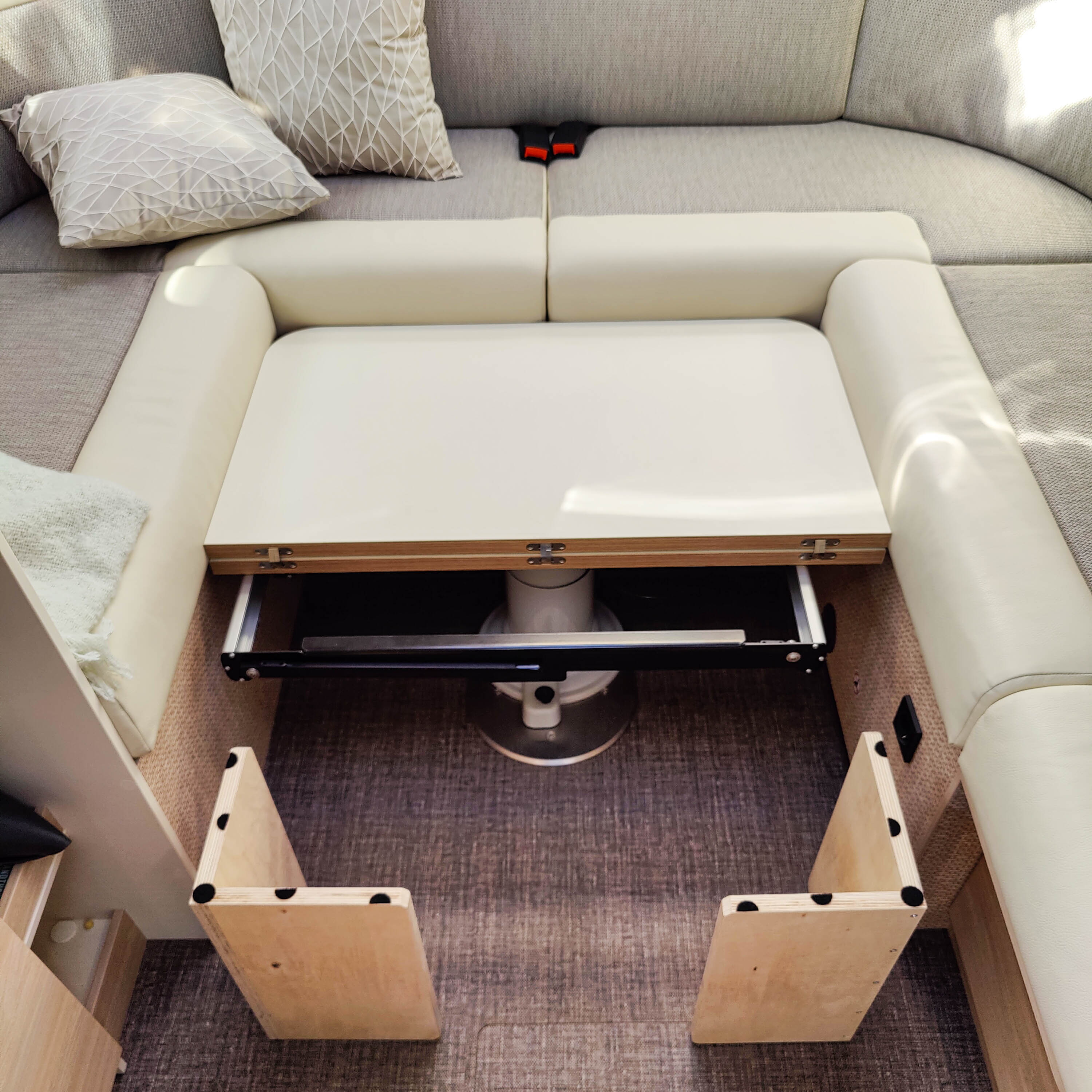 Nuova Mapa Tischgestell inklusive höhenverstellbarer Säule für klappbare Tischplatten