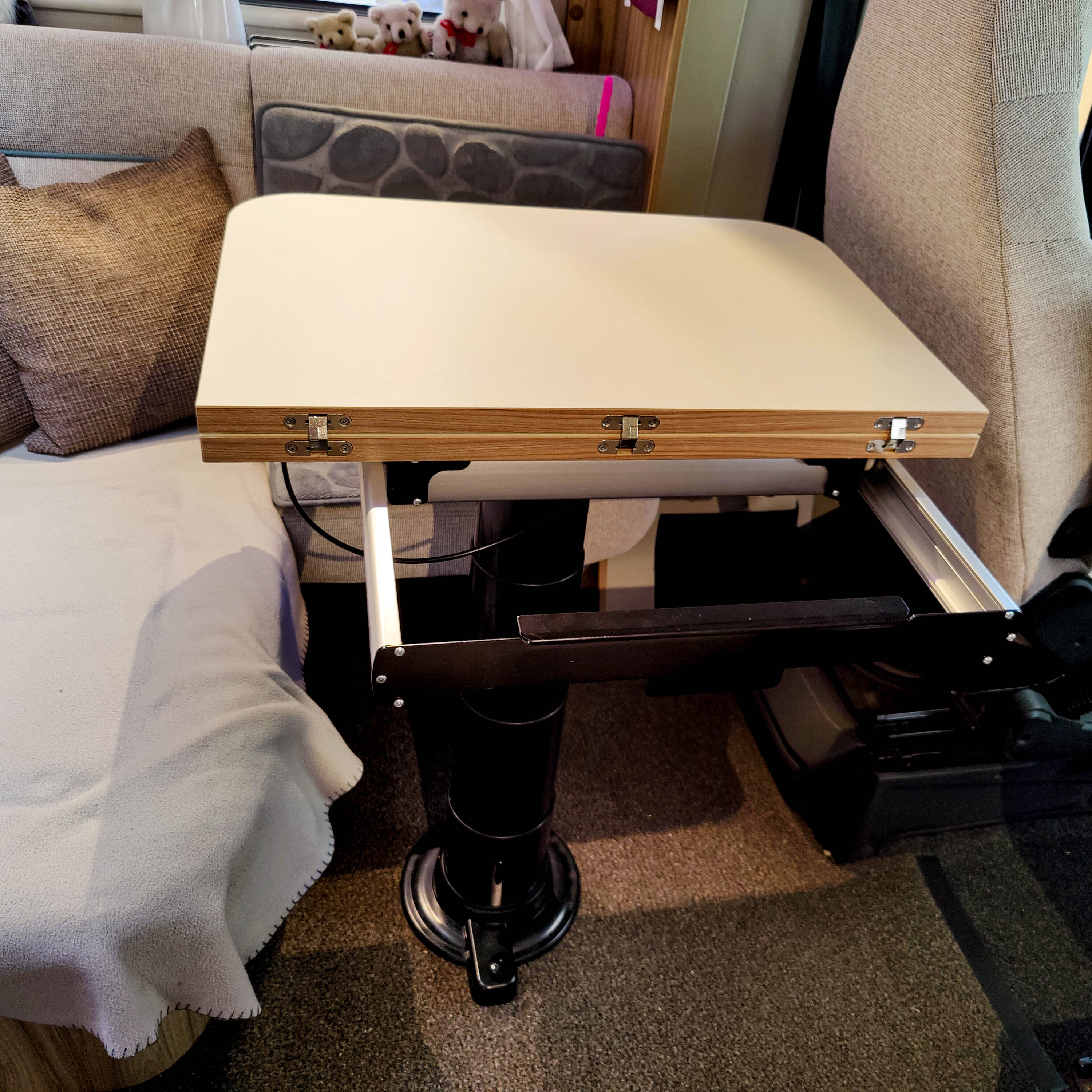 Nuova Mapa Tischgestell inklusive höhenverstellbarer Säule für klappbare Tischplatten