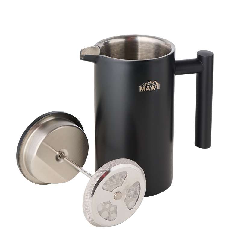 Edelstahl French Press 800 ml - isoliert