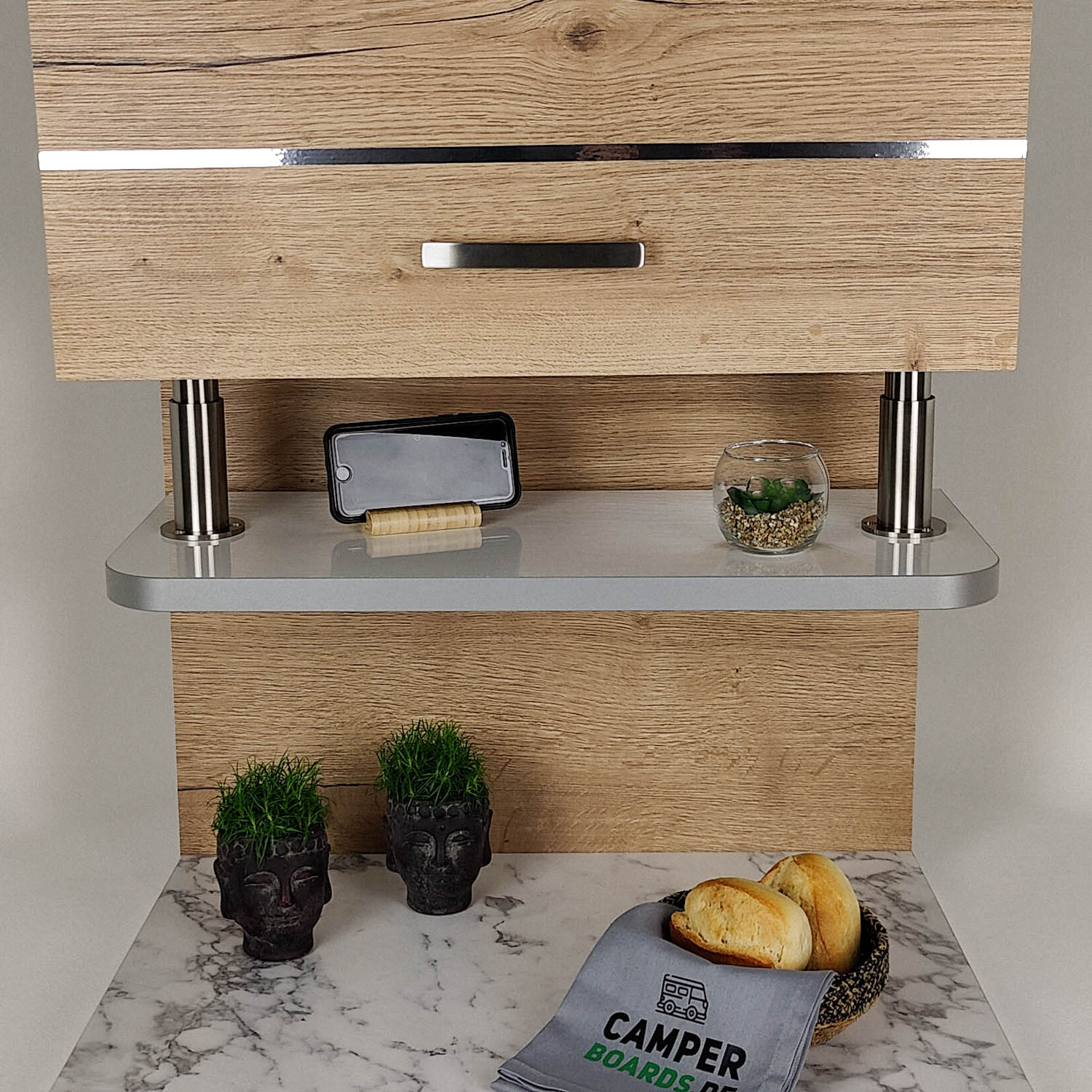 #farbe_Hochglanzweiß mit Kante in Grau/Anthrazit