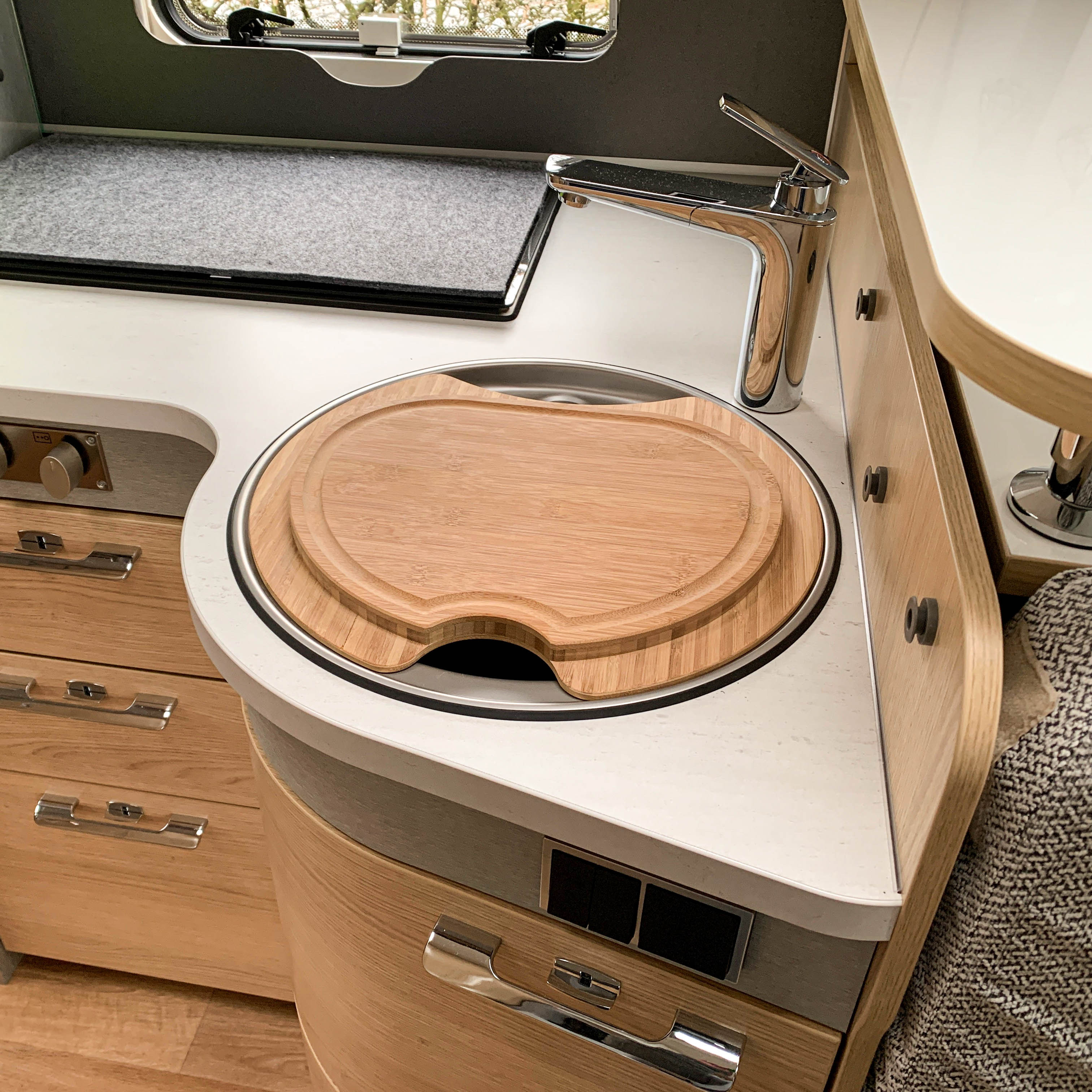 Schneidebrett mit Spülenabdeckung für Hymer und Eriba Modelle