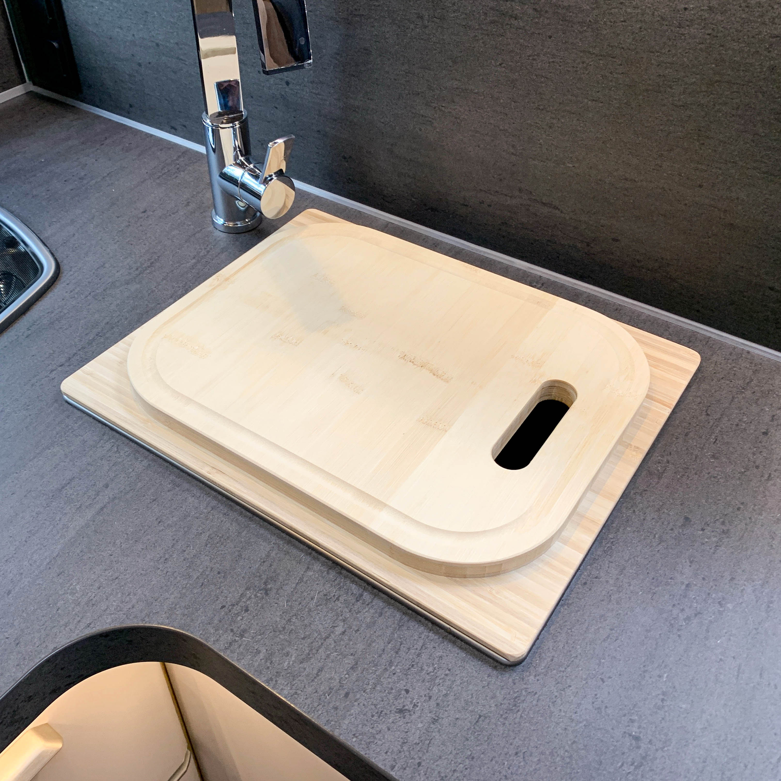 Schneidebrett mit Spülenabdeckung für Knaus Modelle (rechteckig)