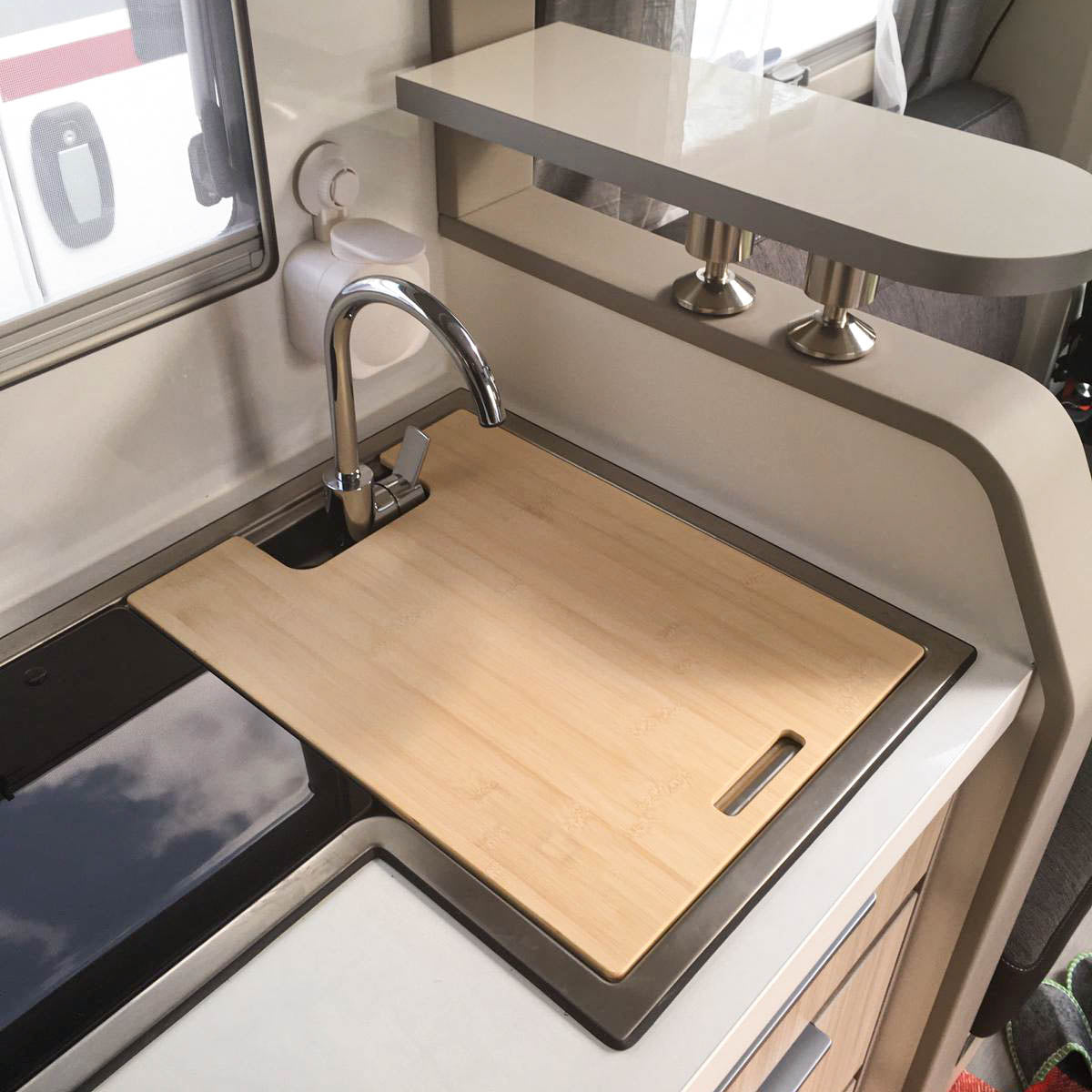 Schneidebrett mit Spülenabdeckung für Adria Compact und zahlreiche Adria Wohnwagen bis Modelljahr 2023