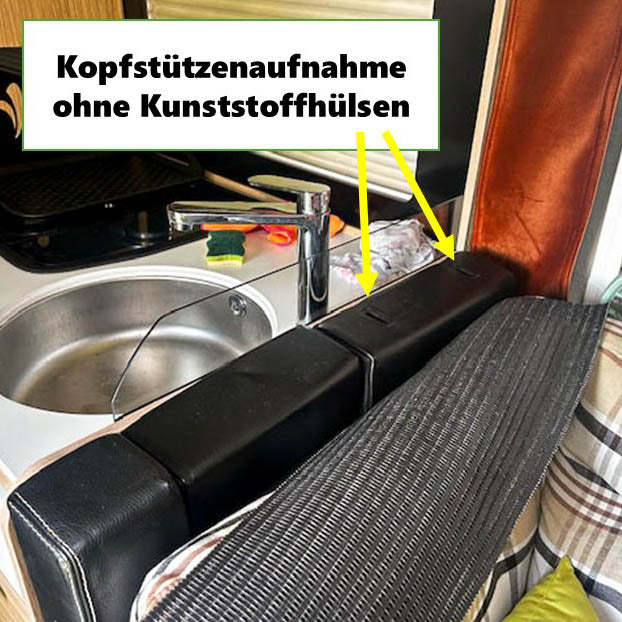 Ablageboard für Niesmann und Bischoff für die Modelljahre 2015 bis 2023 mit Face to Face Sitzgruppe